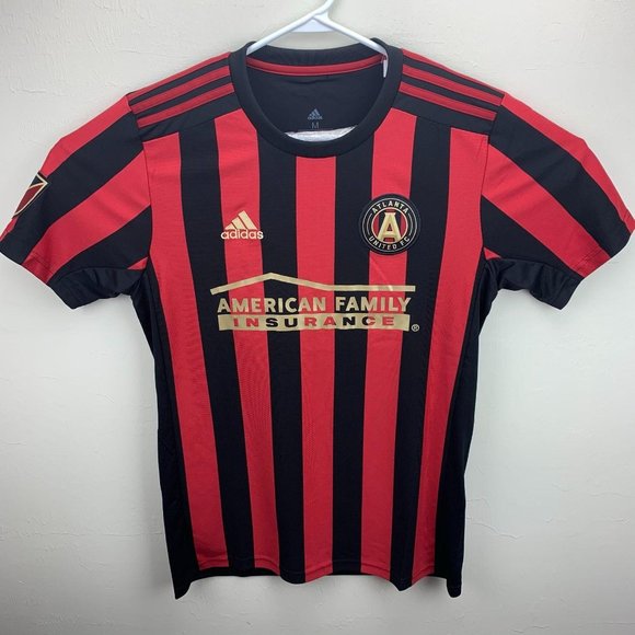 Adidas Mens Medium Black and Red climalite Jersey - Picture 1 of 5
